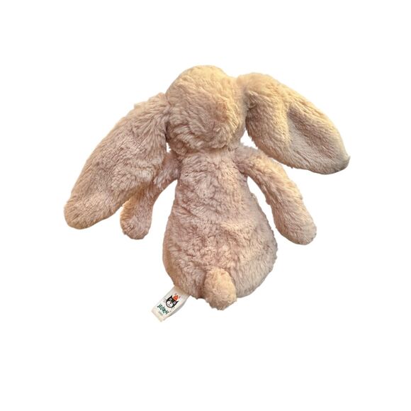 Pair of 2 JELLYCAT Bashful Bunnies 2018 Blush and Beige 5" Tiny/Mini HTF - Picture 5 of 12